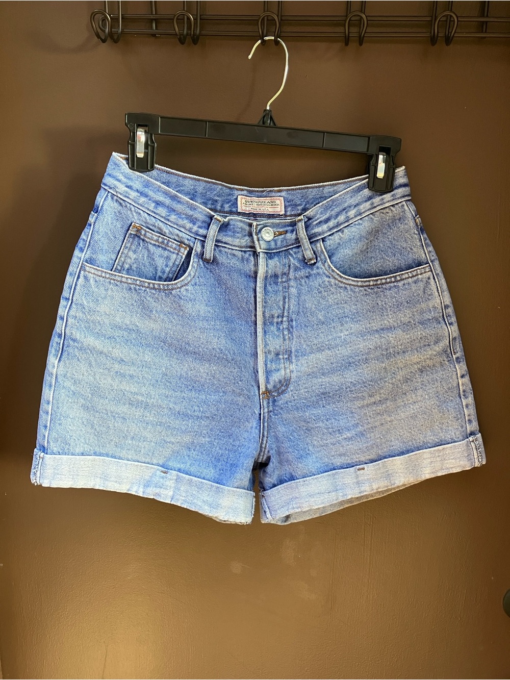 Iconic Guess Jeans, Jean Shorts, Cuffed, Women’s, 90’s, High Rise, 100% Cotton